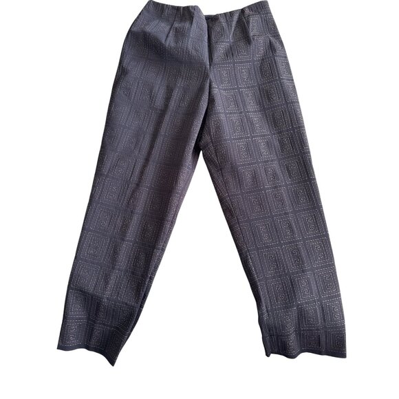 NWT Talbots Petites Women's Stretch Pants Geometric Textured Print - Size 8 - Picture 1 of 8